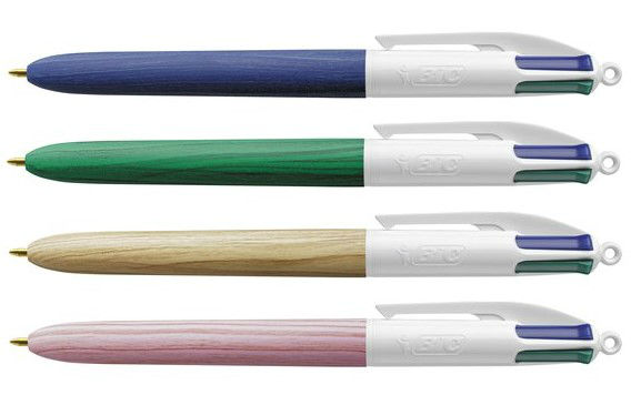 Image de  Stylo bille Bic 4 Colours Wood 