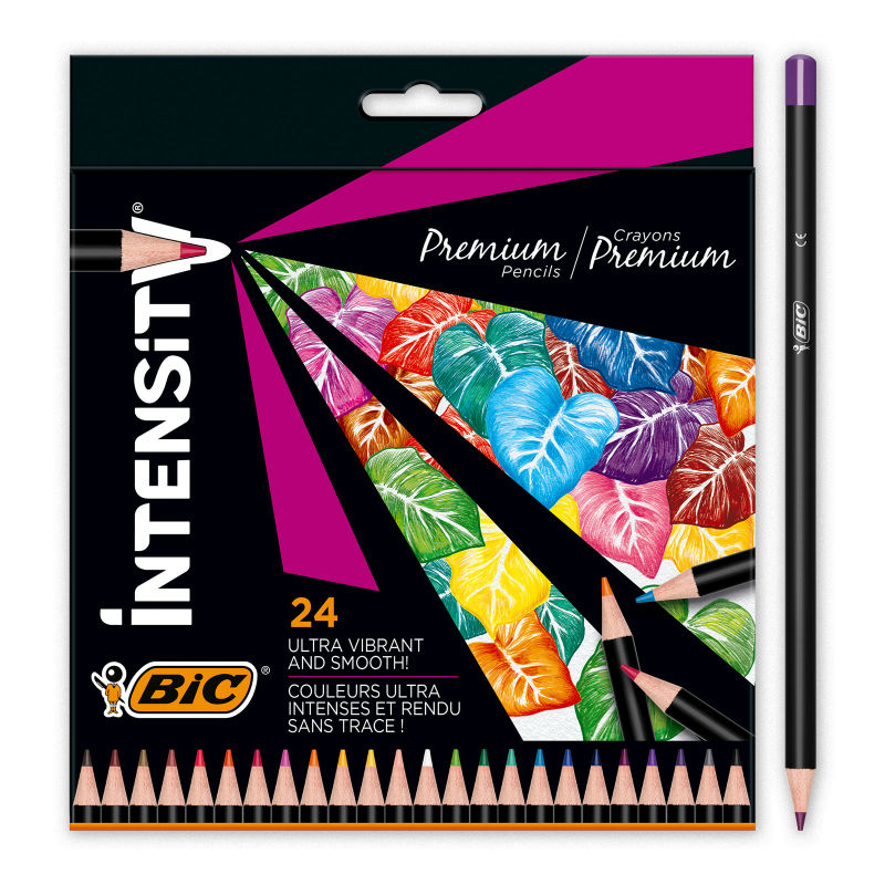 Image de  Étui de 24 crayons de couleurs Intensity Wood 