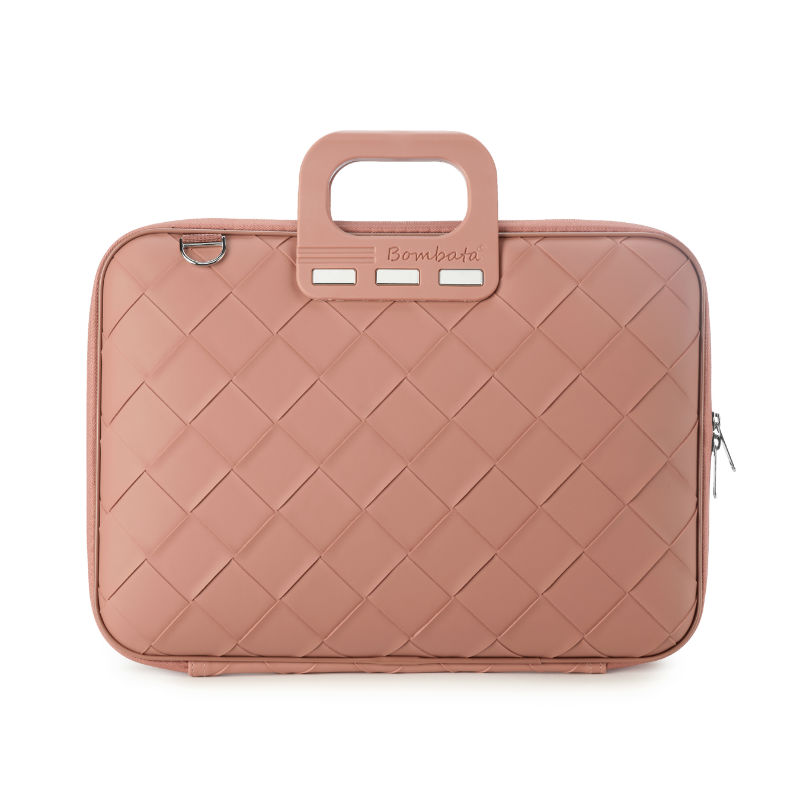 Image de  Sacoche Bombata Intrecciato 15'' rose pale 