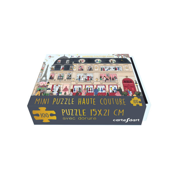 Ref. CARBOPUZ57, Cartes d'Art - Mini puzzle maison haute couture - 100 pièces, marque CARTESDART