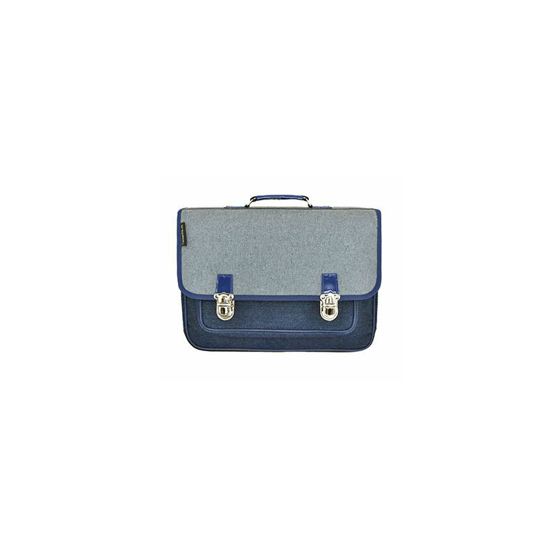 Image de  CARTABLE 38CM BICOLORE JEANS/GRIS 