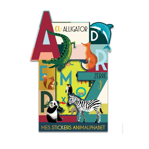 Ref. CARSTIKY21, Cartes d'Art - Jeu stickers + poster animalphabet, marque CARTESDART