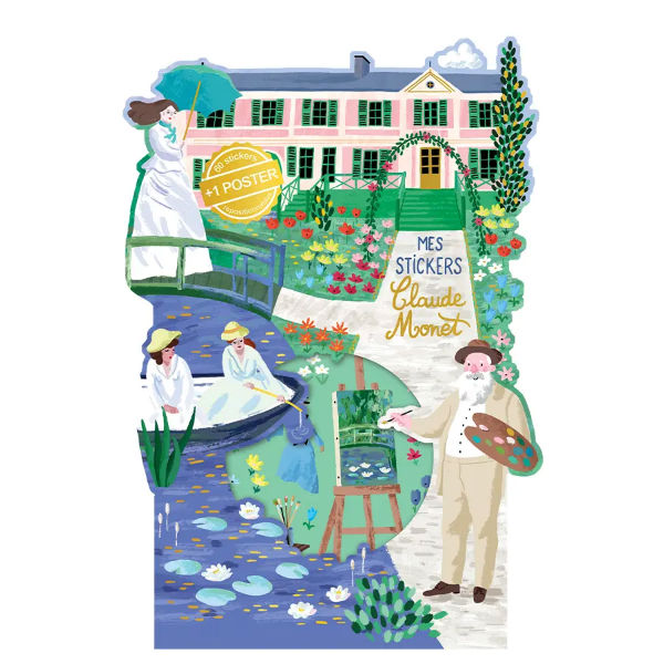 Ref. CARSTIKY35, Cartes d'Art - Jeu stickers + poster le jardin Monet, marque CARTESDART