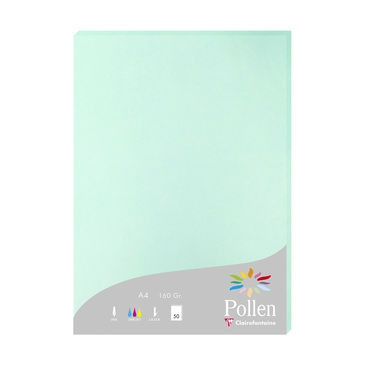 Image de  Paquet de 50 feuilles Pollen A4 160GR vert jade 