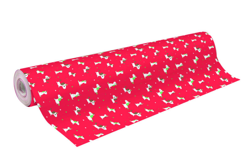 Image de  Rouleau papier cadeau Excellia 50x0,70 m licorne de Noêl 