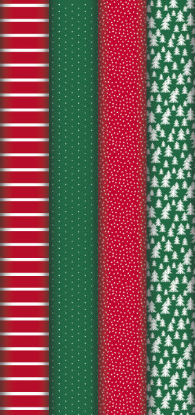 Image de  Rouleau papier cadeau Excellia 5x0,70m Rouge & Vert 