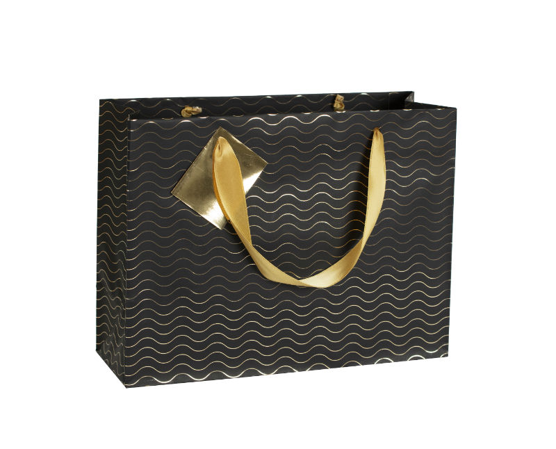 Image de  Sac shopping premium 32x13x24,5 Max&Moi rayures 
