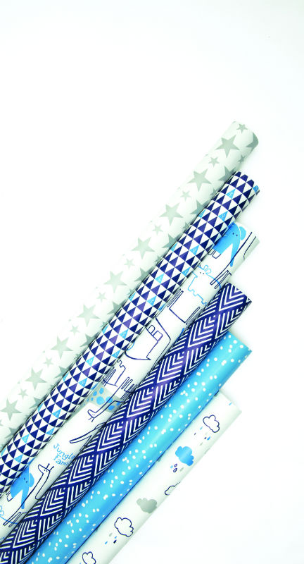 Image de  Rouleau papierx papier cadeau 2x0,70m enfance bleu 