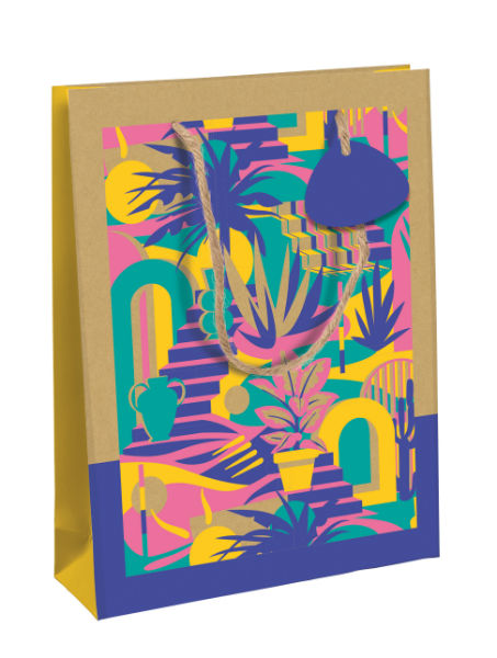 Image de  Sac cadeau large kraft 26,5x14x33 liwa 