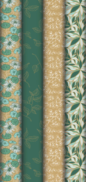 Image de  Rouleau papier cadeau kraft 2x0,70m my garden 