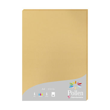 Image de  Paquet de 25 feuilles Pollen A4 210GR caramel 