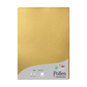 Image de  Paquet de 25 feuilles Pollen A4 210GR or 