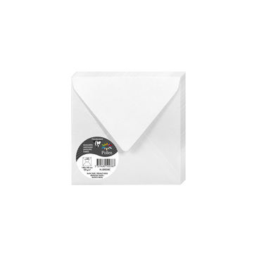 Image de  Paquet de 20 enveloppes Pollen 14 x 14 cm blanc irisé 