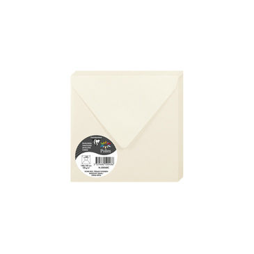 Image de  Paquet de 20 enveloppes Pollen 14 x 14 cm ivoire irisé 
