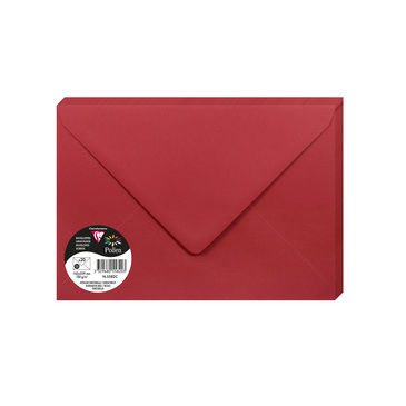 Image de  Paquet de 20 enveloppes Pollen C5 rouge groseille 