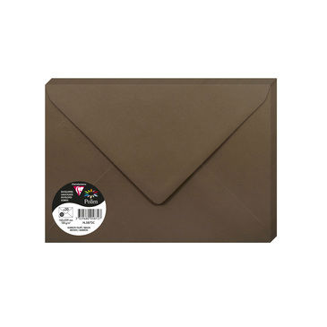Image de  Paquet de 20 enveloppes Pollen C5 marron taupé 