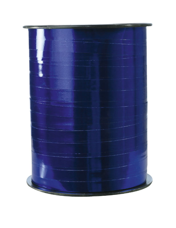 Image de  Bobine bolduc métallisée 250mx7mm bleu france 