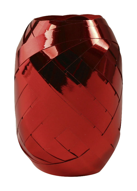 Image de  Bobine bolduc métallisée 7mmx10m rouge blanc 