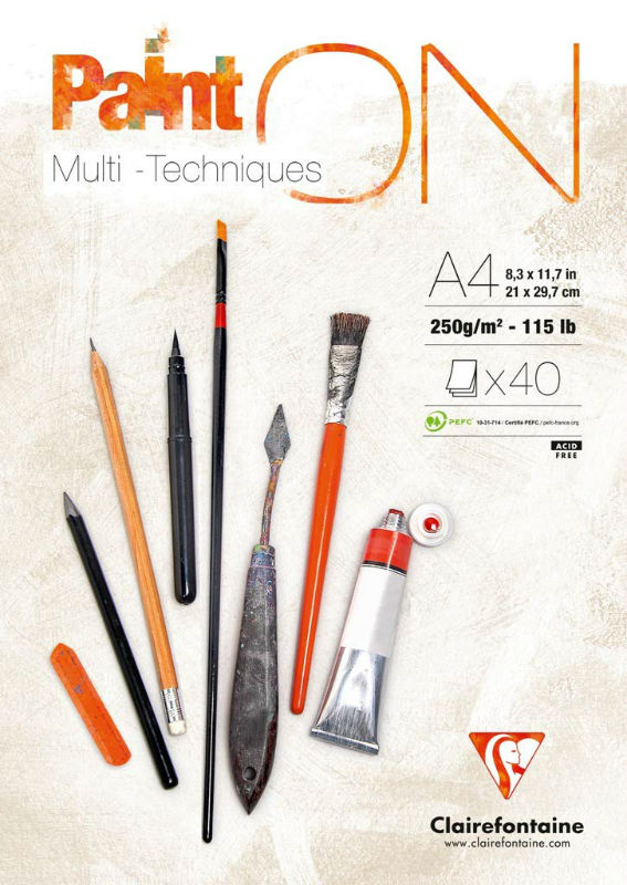 Image de  Bloc de 40 feuilles Paint On blanc A4 250g 