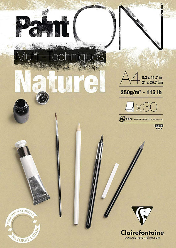 Image de  Bloc de 40 feuilles Paint On naturel A4 250g 