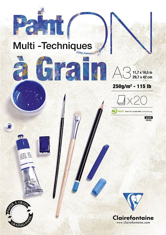 Image de  Bloc de 20 feuilles Paint On à grain A3 250g 