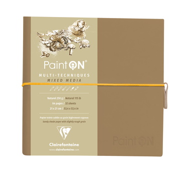 Image de  Carnet paint'on cousu 19x19cm 64p 250g naturel 