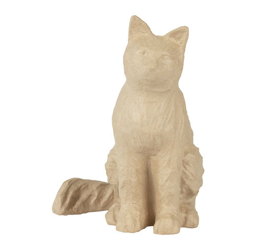 Image de  Chat en papier mache 33x30x41 cm 