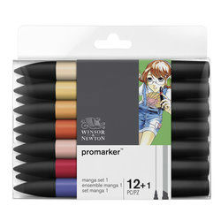 Image de  Set 12 promarker + 1 blender manga 