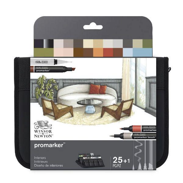 Ref. COL0290201, Set 24 promarker design, Assorties, marque Winsor & Newton