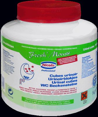 Image de  Cube urinoir detartrant 1kg (sans paradichlorobenz 