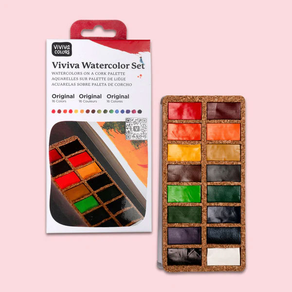 Ref. COLVV276039, Set godets d'aquarelle 16 couleurs originales, Assorties, marque VIVIVIA
