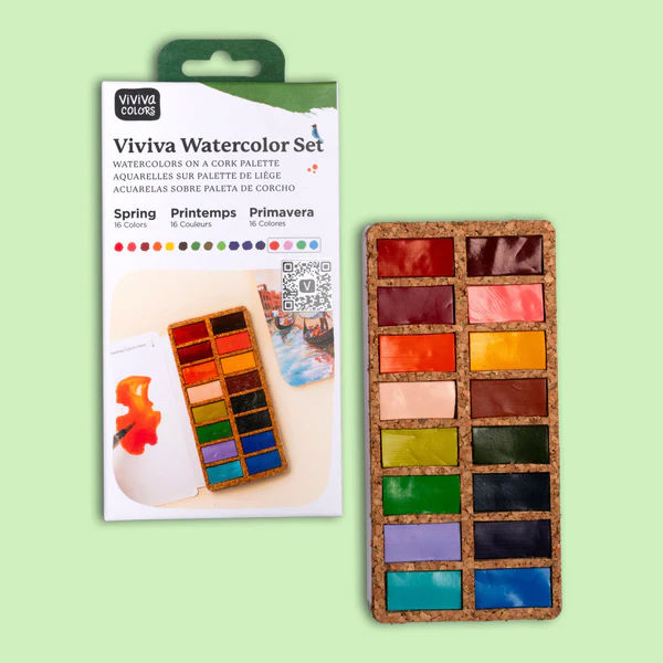 Ref. COLVV276051, Set godets d'aquarelle 16 couleurs printemps, Assorties, marque VIVIVIA