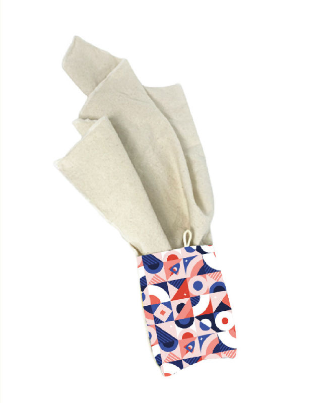 Image de  Serviette de table en coton géométrique 
