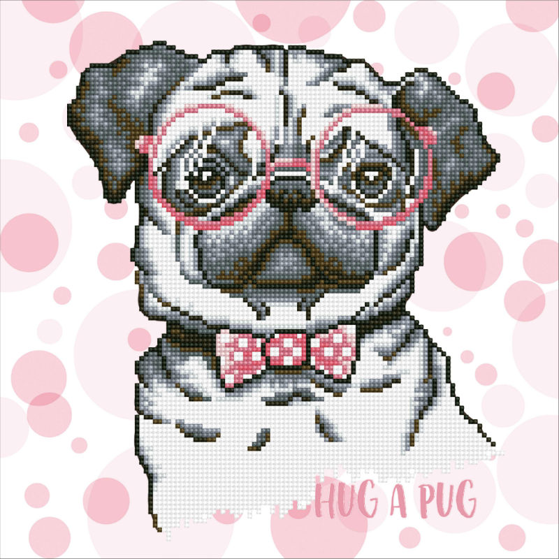 Image de  Kit Diamond Dotz moyen hug a pug 
