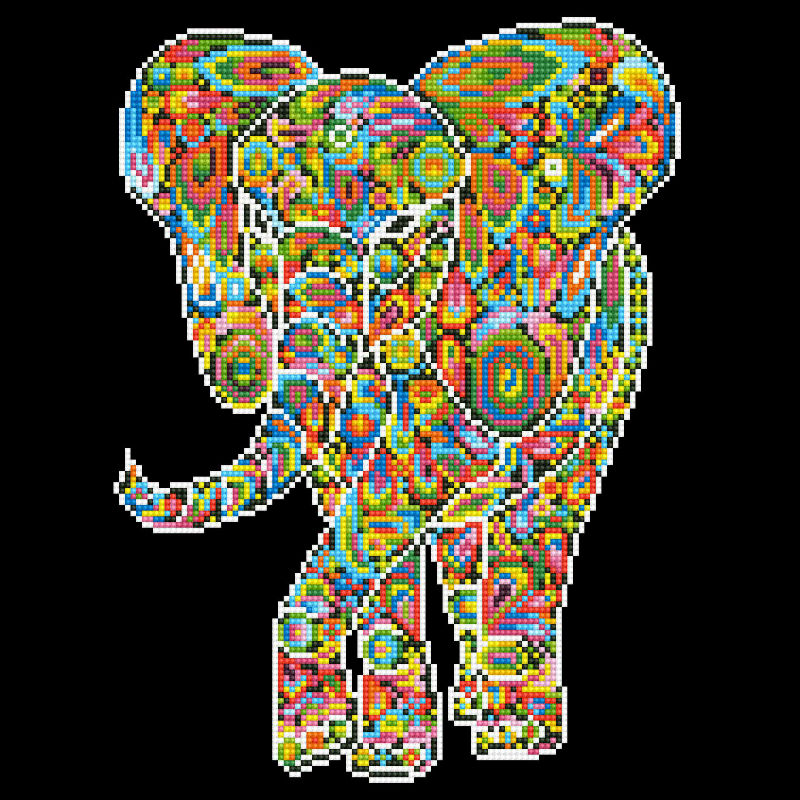 Image de  Kit Diamond Dotz moyen éléphant 