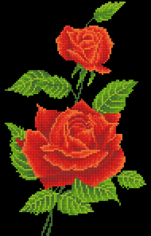 Image de  Kit Diamond Dotz moyen corsage de rose rouge 