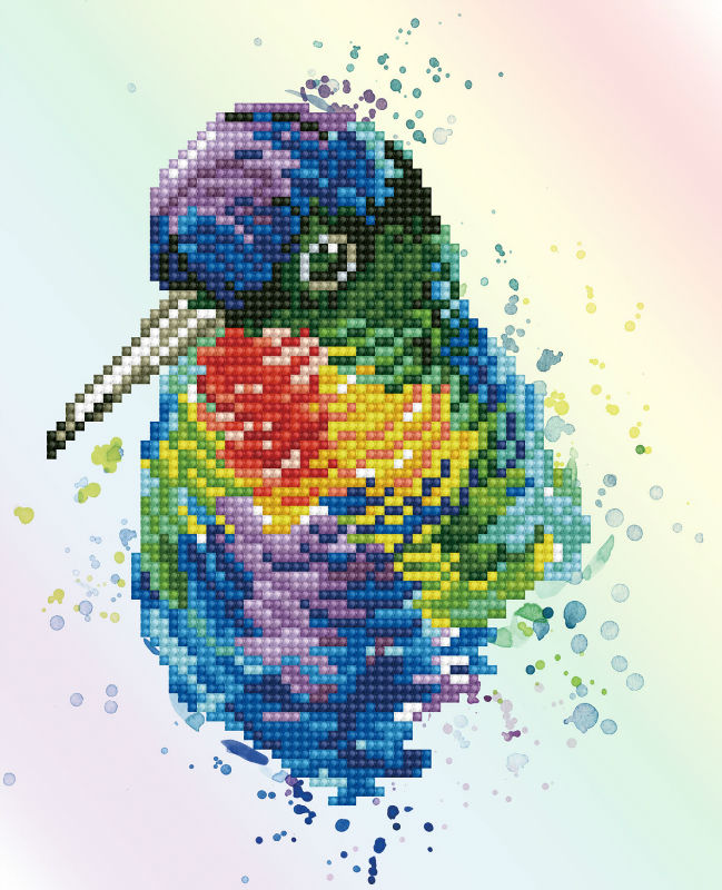 Image de  Kit Diamond Dotz moyen oiseau arc en ciel 