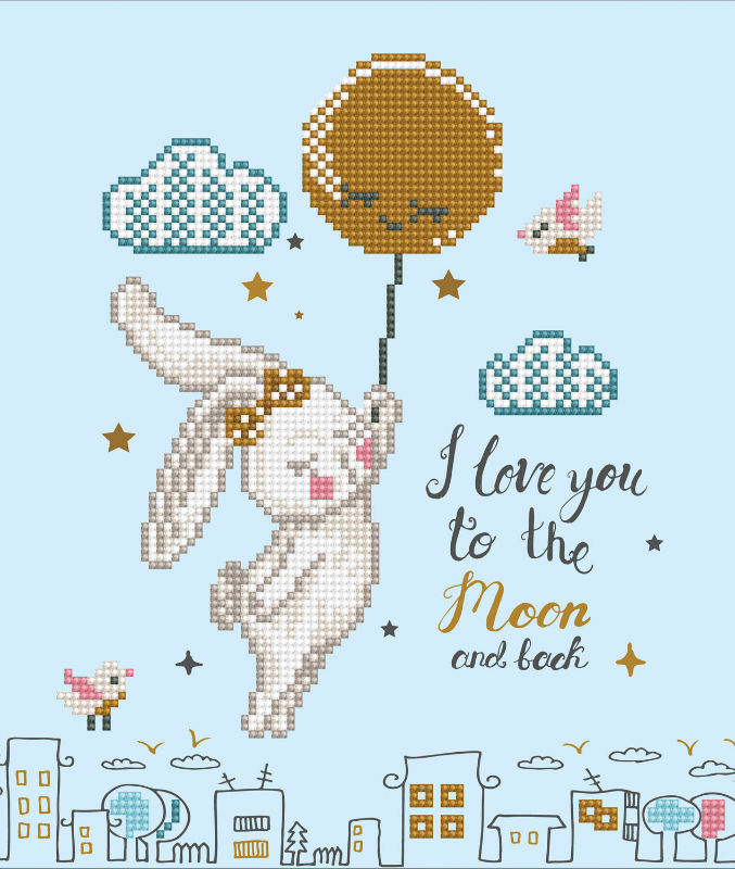Image de  Kit Diamond Dotz moyen love u to the moon 
