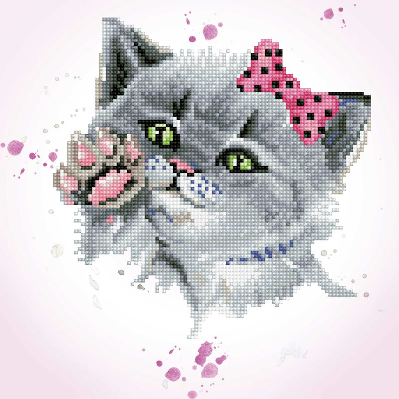 Image de  Kit Diamond Dotz moyen eye spy kitty 