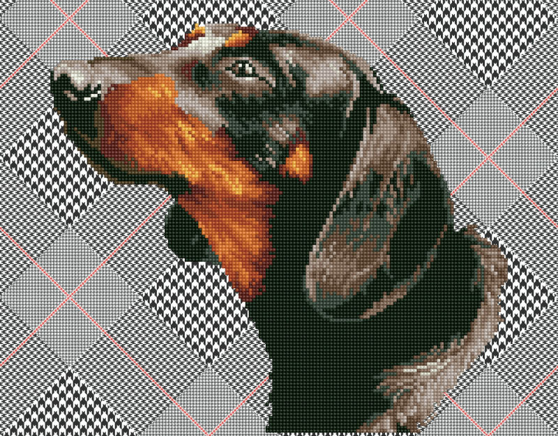 Image de  Kit Diamond Dotz moyen noble dachsie 