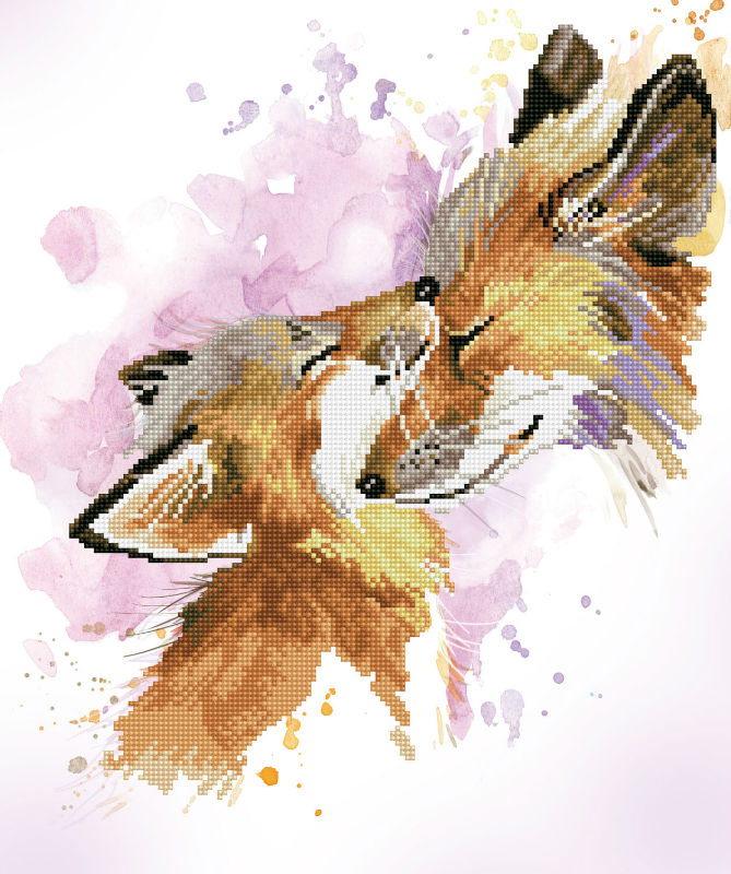 Image de  Kit Diamond Dotz moyen renards amoureux 