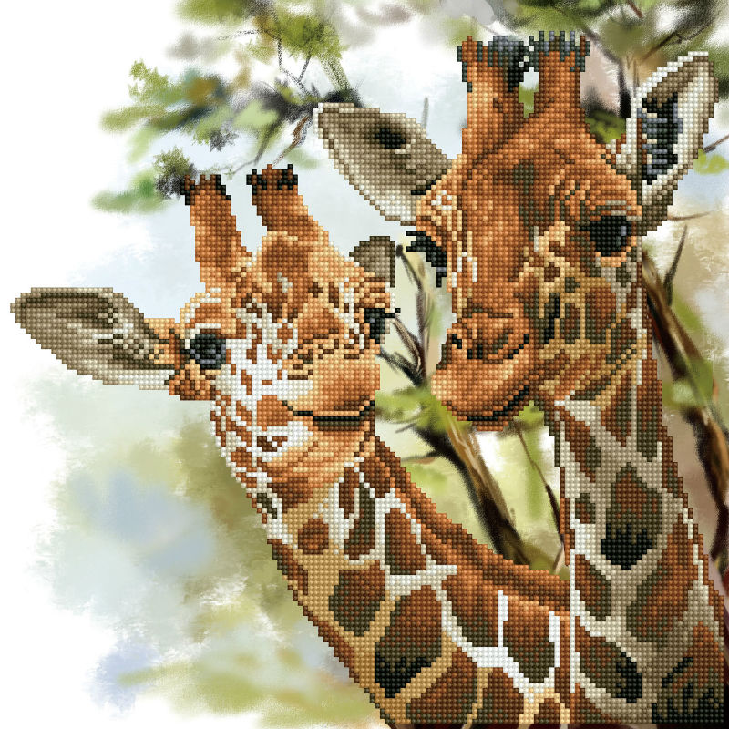 Image de  Kit Diamond Dotz moyen tendres girafes 