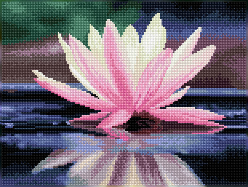 Image de  Kit Diamond Dotz Squares reflet de fleur de lotus 
