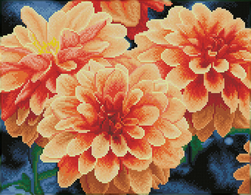 Image de  Kit Diamond Dotz Squares dahlias 