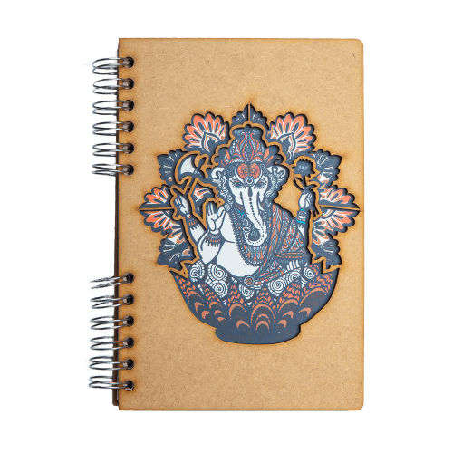 Image de  Carnet bois A6 non ligné ganesha 