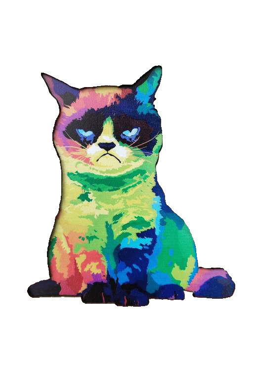 Image de  Puzzle bois cat grincheux M 