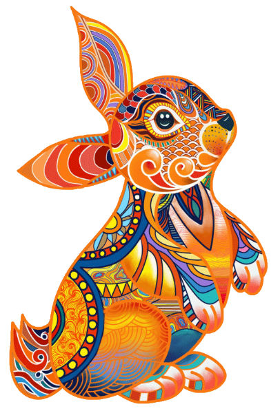 Image de  Puzzle bois lapin L 