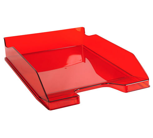 Image de  Corbeille a courrier midi combo rouge trans glossy 