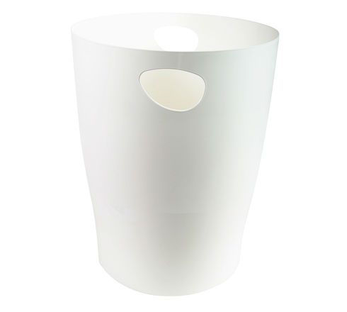Image de  Corbeille a papier ovale 15l ecobin blanc 