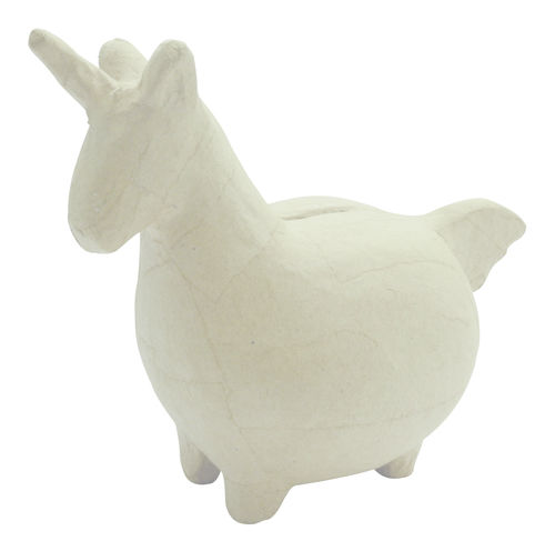 Image de  Tirelire licorne en papier mâché 
